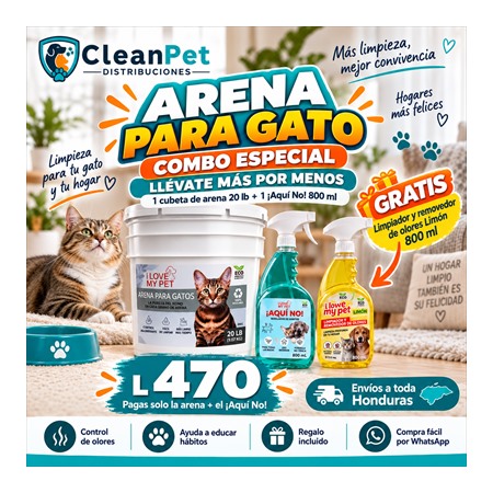 Combo especial Arena - Aqui no - Limpiador y removedor